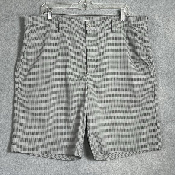 PGA Tour Mens Shorts Size 38 Gray Gingham Check Plaid Tradewinds - Picture 1 of 11